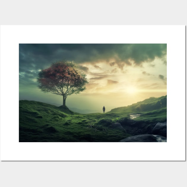 Dream Horizon Peaceful Nature Fantasy World Harmony Imagination Wall Art by Cubebox